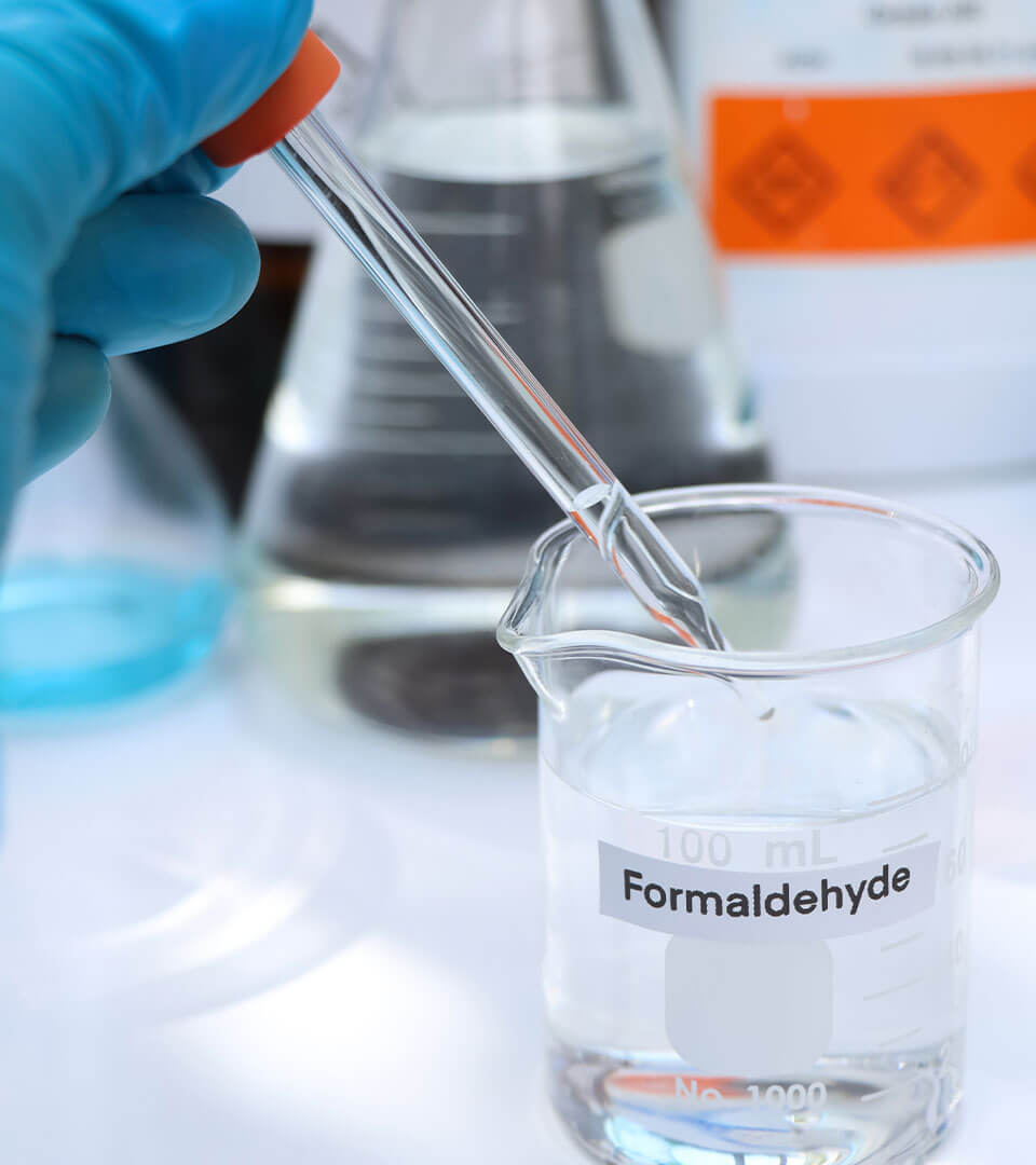 Burakia Industries testing formaldehyde in lab